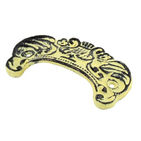 Yellow Distressed Vase D Pull Iron Handle